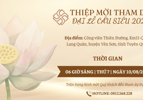 Thiệp Mời Tham Dự Đại Lễ Cầu Siêu 2024