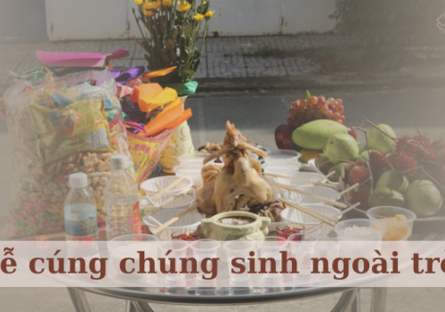 Lễ cúng chúng sinh ngoài trời rằm tháng 7 chi tiết